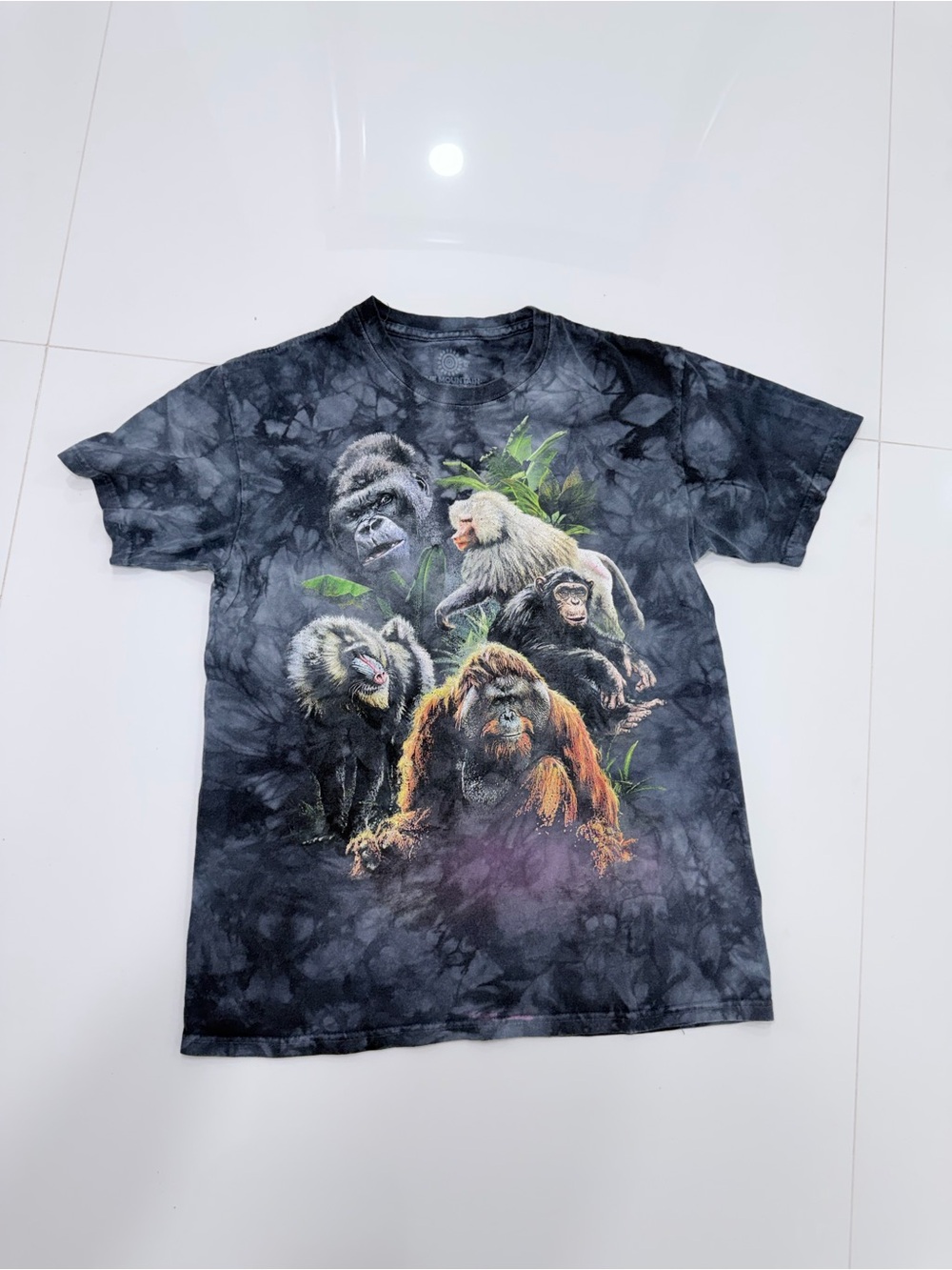 Vintage The Mountain Primate Graphic Tee Orangutan Gorilla Monkey Y2K Size M